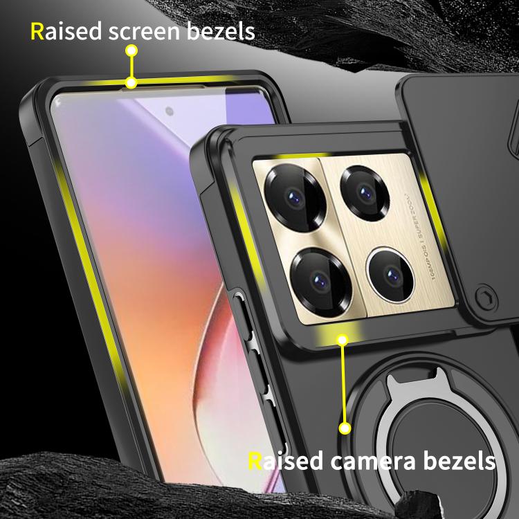 For Infinix Note 40 Pro 4G / 5G Sliding Camshield Ring Holder Phone Case