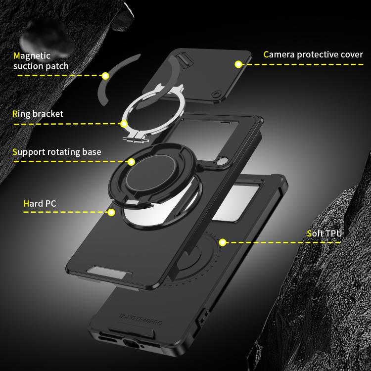 For Infinix Note 40 Pro 4G / 5G Sliding Camshield Ring Holder Phone Case