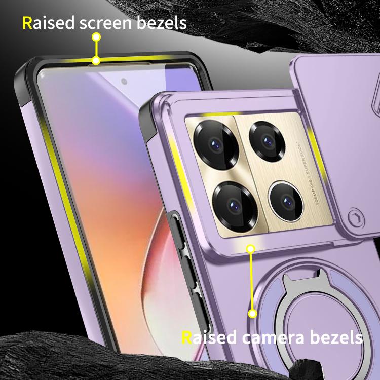 For Infinix Note 40 Pro 4G / 5G Sliding Camshield Ring Holder Phone Case