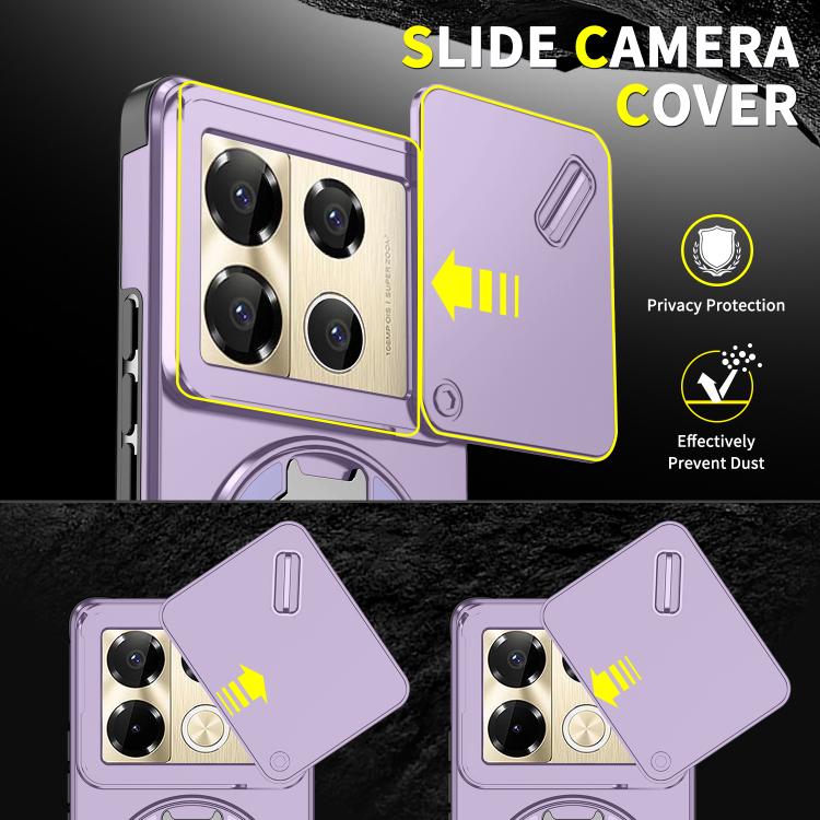 For Infinix Note 40 Pro 4G / 5G Sliding Camshield Ring Holder Phone Case