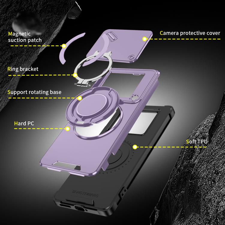 For Infinix Note 40 Pro 4G / 5G Sliding Camshield Ring Holder Phone Case