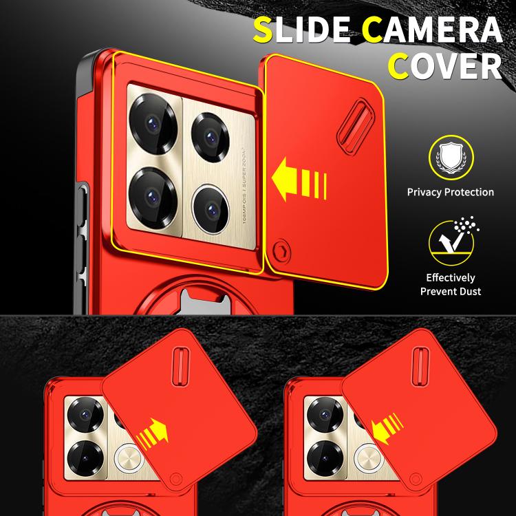 For Infinix Note 40 Pro 4G / 5G Sliding Camshield Ring Holder Phone Case