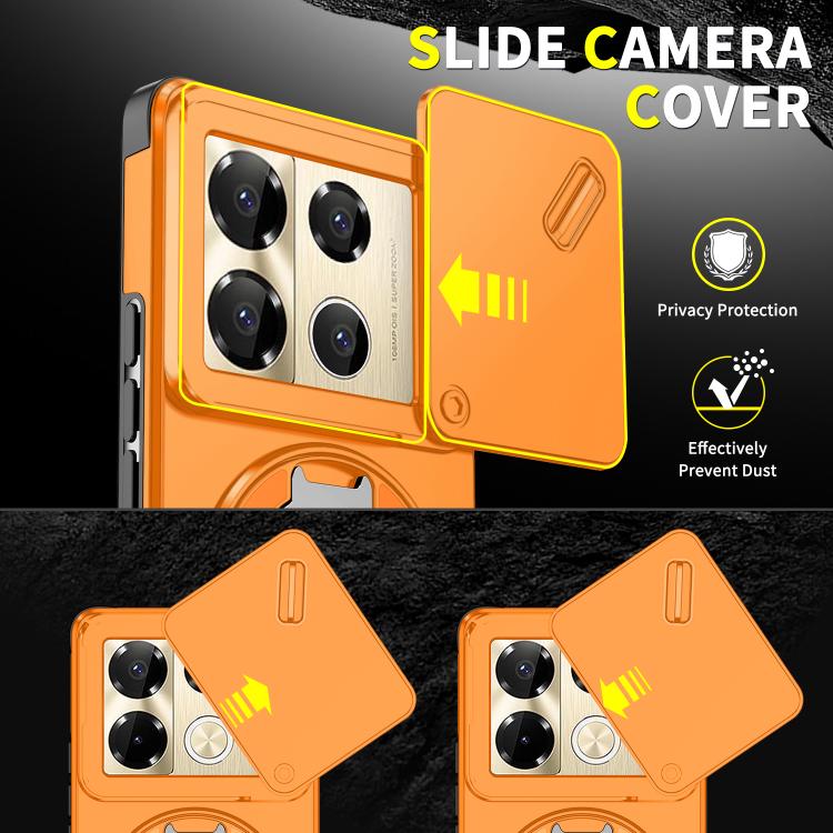 For Infinix Note 40 Pro 4G / 5G Sliding Camshield Ring Holder Phone Case