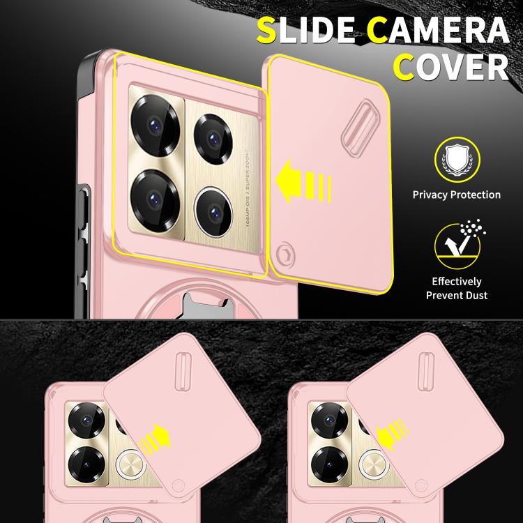 For Infinix Note 40 Pro 4G / 5G Sliding Camshield Ring Holder Phone Case