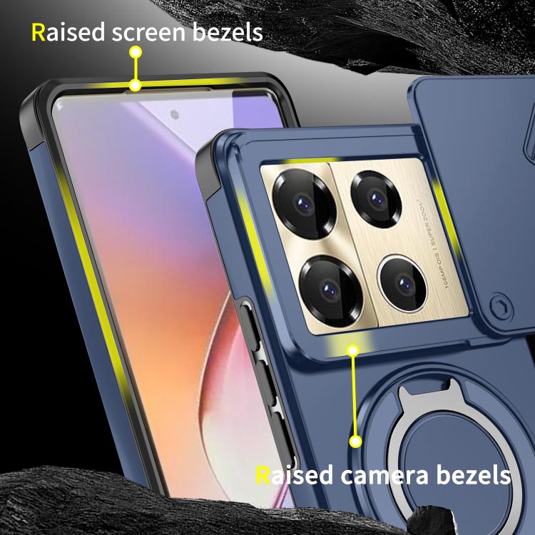 For Infinix Note 40 Pro 4G / 5G Sliding Camshield Ring Holder Phone Case