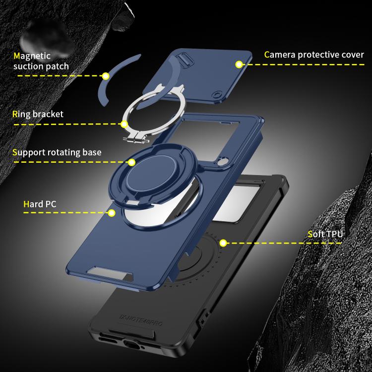For Infinix Note 40 Pro 4G / 5G Sliding Camshield Ring Holder Phone Case