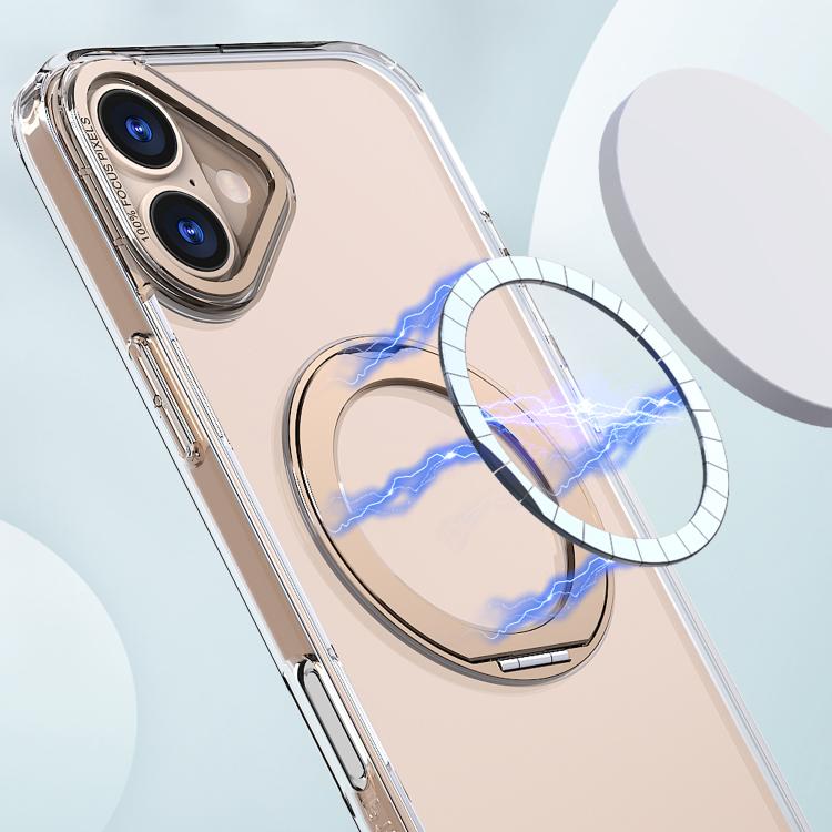 For iPhone 16 Plus kalebol MagSafe Metal Ring Holder Phone Case