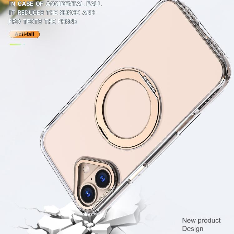 For iPhone 16 Plus kalebol MagSafe Metal Ring Holder Phone Case