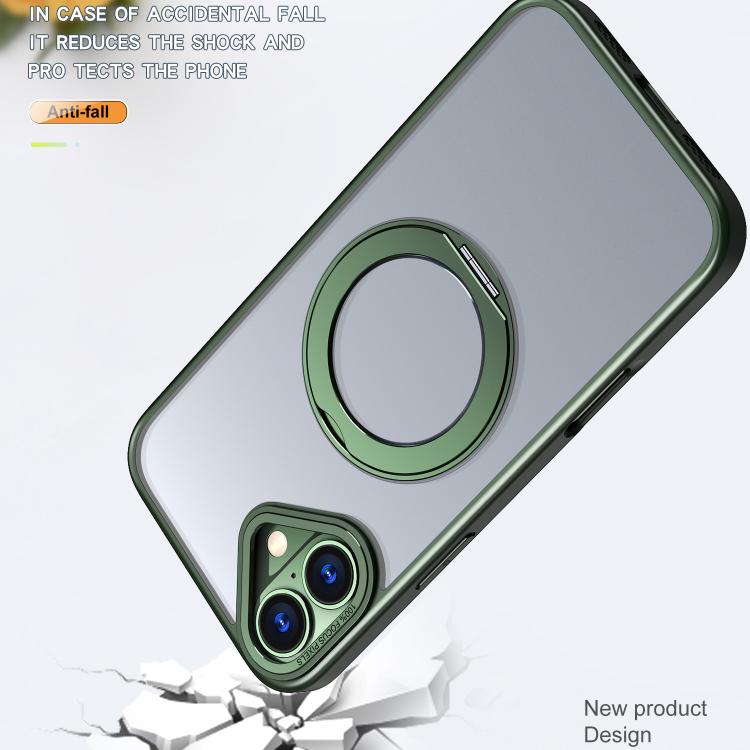 For iPhone 16 Plus kalebol MagSafe Metal Ring Holder Phone Case