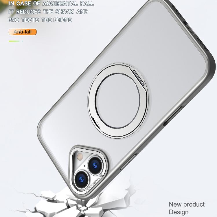 For iPhone 16 Plus kalebol MagSafe Metal Ring Holder Phone Case