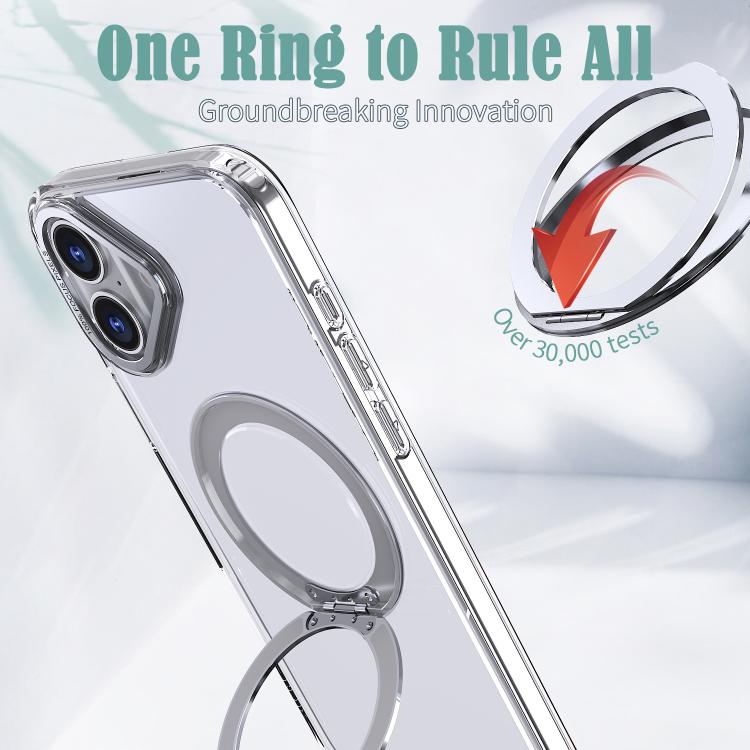 For iPhone 16 Plus kalebol MagSafe Metal Ring Holder Phone Case