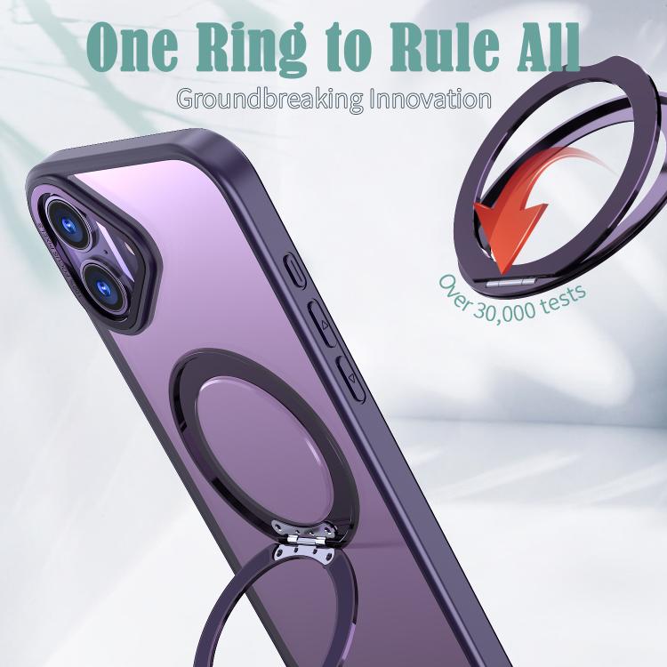 For iPhone 16 Plus kalebol MagSafe Metal Ring Holder Phone Case