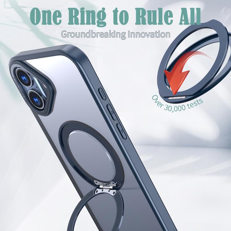 For iPhone 16 Plus kalebol MagSafe Metal Ring Holder Phone Case