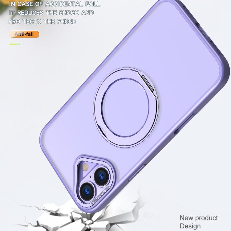 For iPhone 16 kalebol MagSafe Metal Ring Holder Phone Case