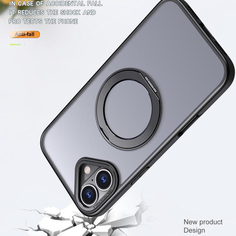 For iPhone 16 kalebol MagSafe Metal Ring Holder Phone Case