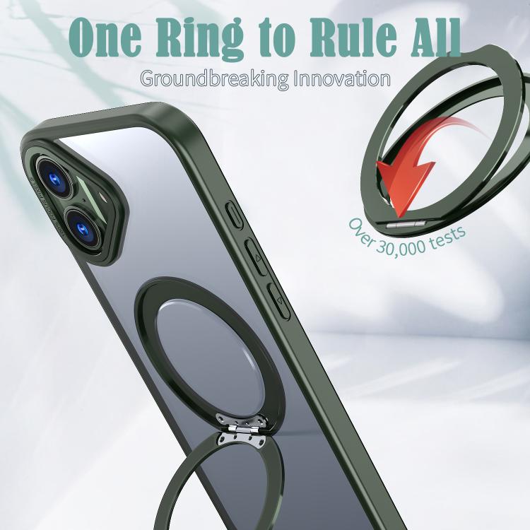 For iPhone 16 kalebol MagSafe Metal Ring Holder Phone Case