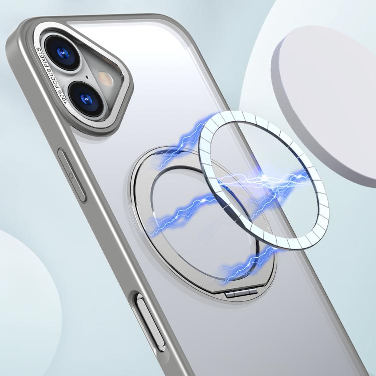 For iPhone 16 kalebol MagSafe Metal Ring Holder Phone Case