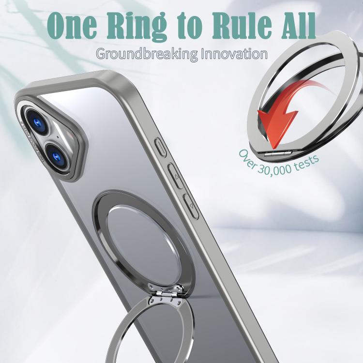 For iPhone 16 kalebol MagSafe Metal Ring Holder Phone Case
