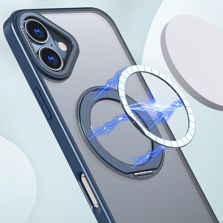 For iPhone 16 kalebol MagSafe Metal Ring Holder Phone Case