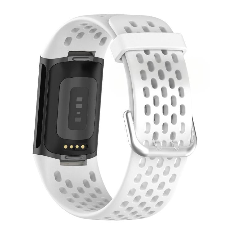 For Fitbit Charge 6 / 5 xDfind Hole Style Breathable Silicone Watch Band