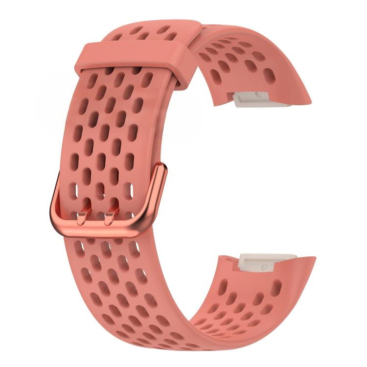 For Fitbit Charge 6 / 5 xDfind Hole Style Breathable Silicone Watch Band