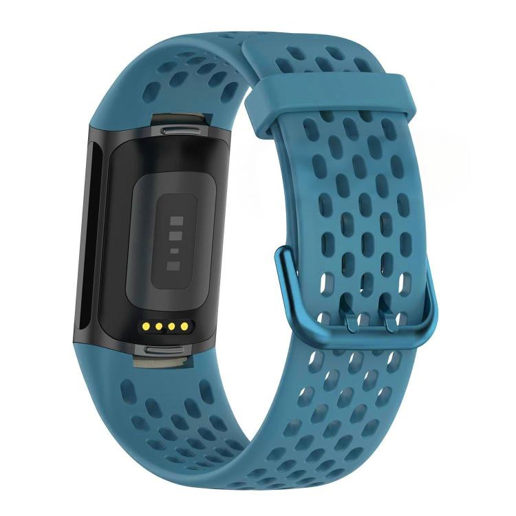 For Fitbit Charge 6 / 5 xDfind Hole Style Breathable Silicone Watch Band