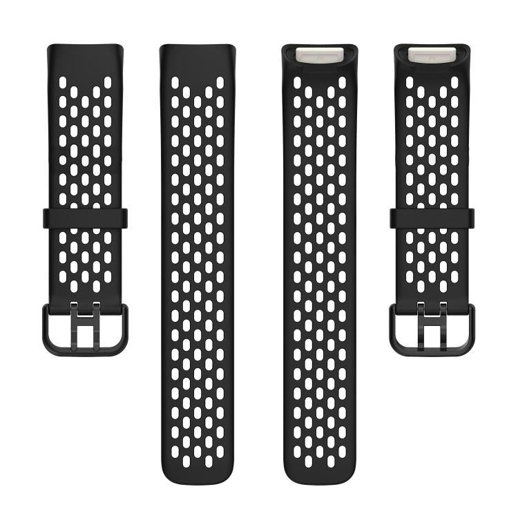 For Fitbit Charge 6 / 5 xDfind Hole Style Breathable Silicone Watch Band