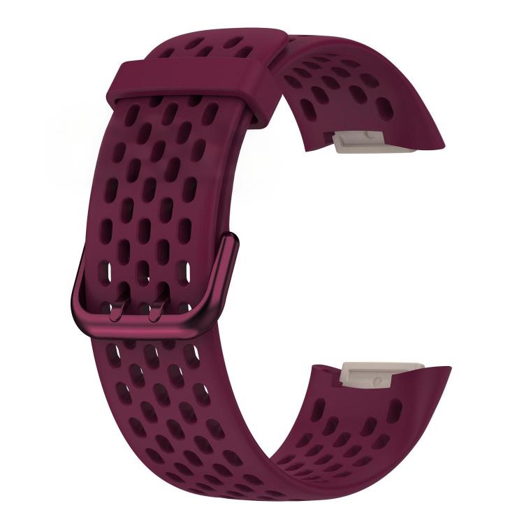 For Fitbit Charge 6 / 5 xDfind Hole Style Breathable Silicone Watch Band