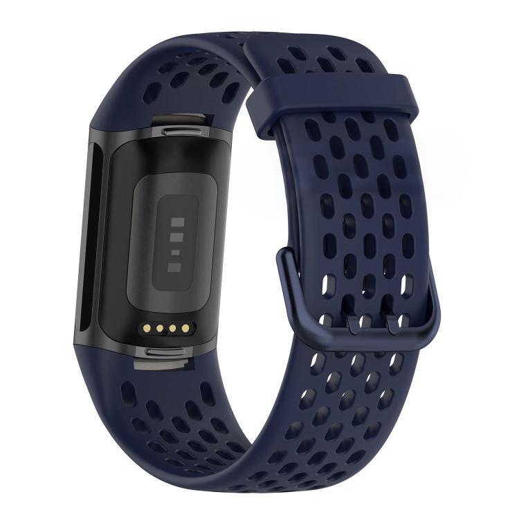 For Fitbit Charge 6 / 5 xDfind Hole Style Breathable Silicone Watch Band