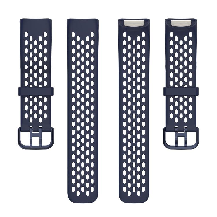 For Fitbit Charge 6 / 5 xDfind Hole Style Breathable Silicone Watch Band