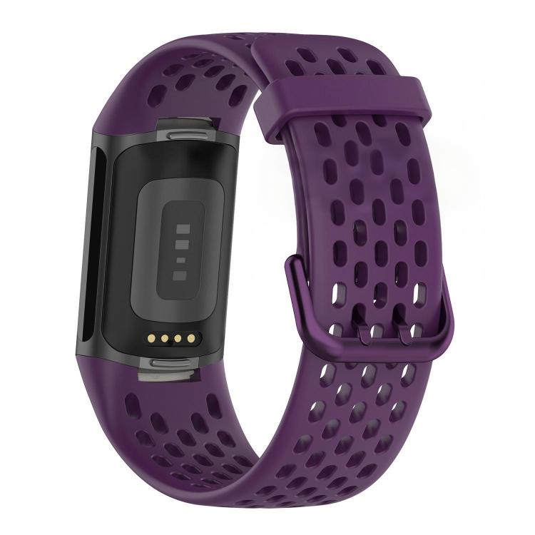 For Fitbit Charge 6 / 5 xDfind Hole Style Breathable Silicone Watch Band