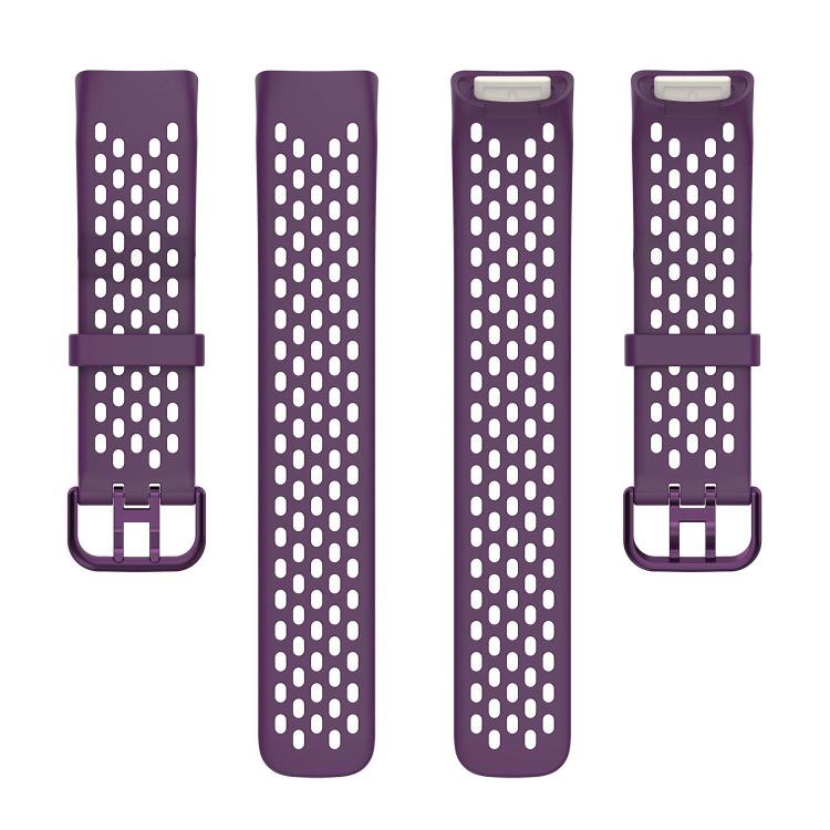 For Fitbit Charge 6 / 5 xDfind Hole Style Breathable Silicone Watch Band