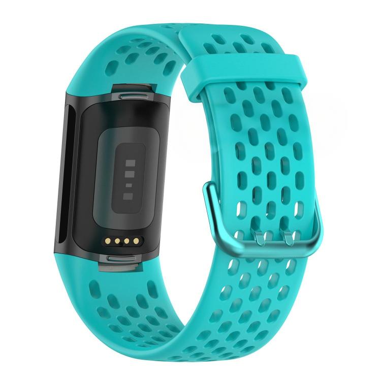 For Fitbit Charge 6 / 5 xDfind Hole Style Breathable Silicone Watch Band