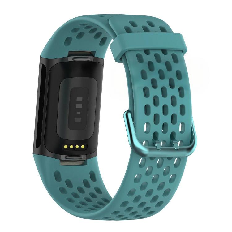 For Fitbit Charge 6 / 5 xDfind Hole Style Breathable Silicone Watch Band