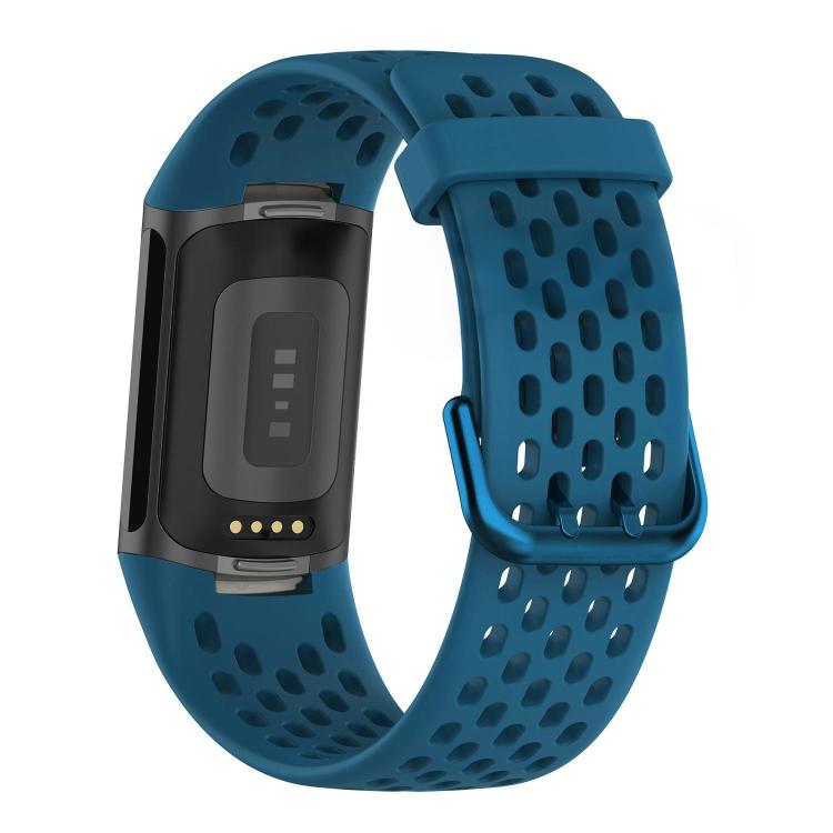 For Fitbit Charge 6 / 5 xDfind Hole Style Breathable Silicone Watch Band