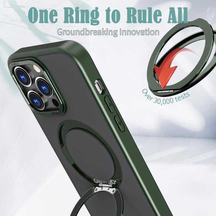 For iPhone 16 Pro Max kalebol MagSafe Metal Ring Holder Phone Case
