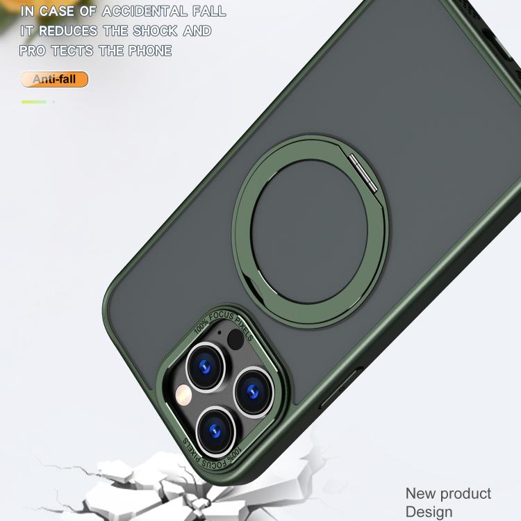 For iPhone 14 Pro Max kalebol MagSafe Metal Ring Holder Phone Case