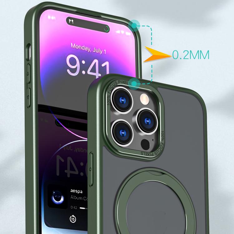 For iPhone 14 Pro Max kalebol MagSafe Metal Ring Holder Phone Case