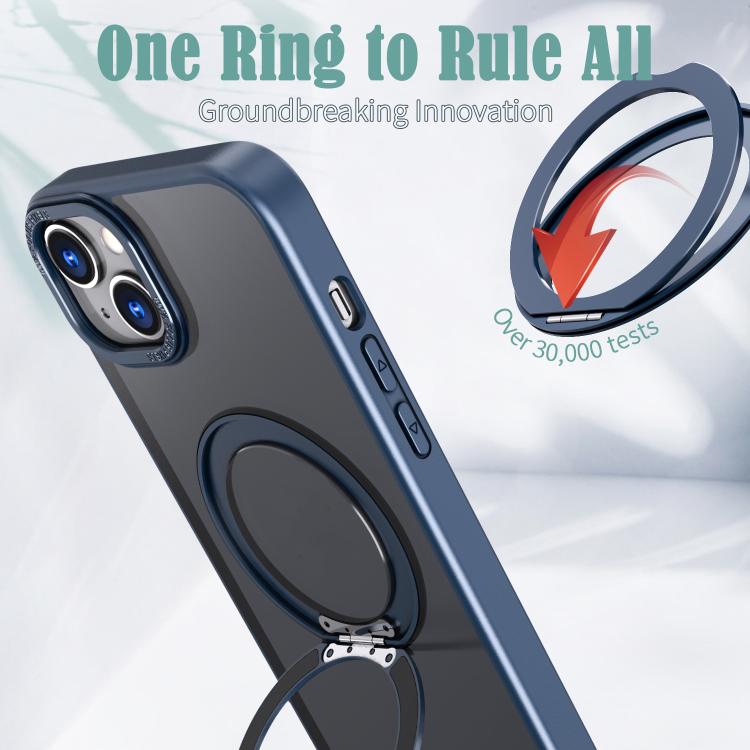 For iPhone 15 Plus kalebol MagSafe Metal Ring Holder Phone Case