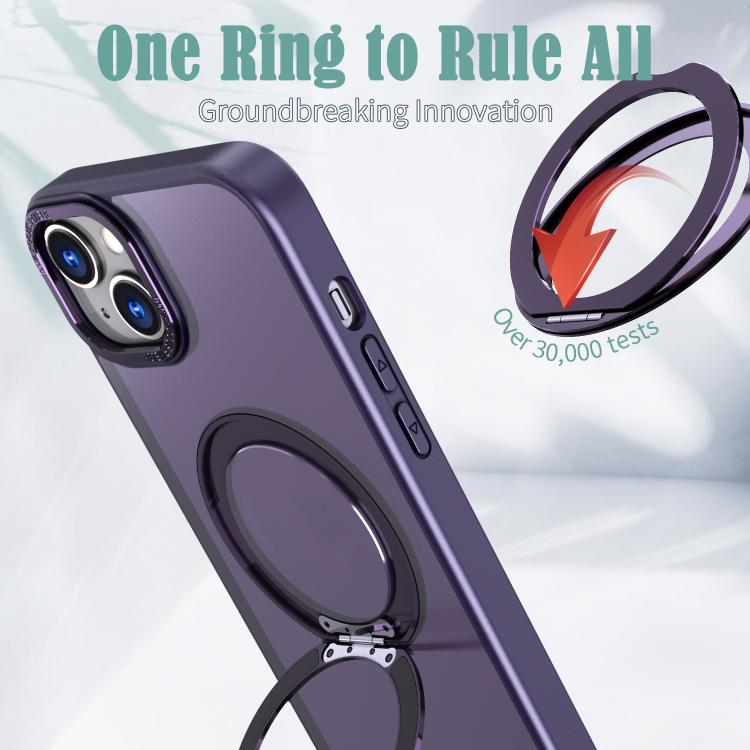 For iPhone 14 kalebol MagSafe Metal Ring Holder Phone Case