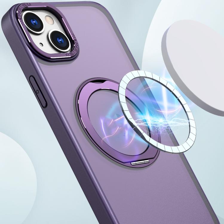 For iPhone 13 kalebol MagSafe Metal Ring Holder Phone Case
