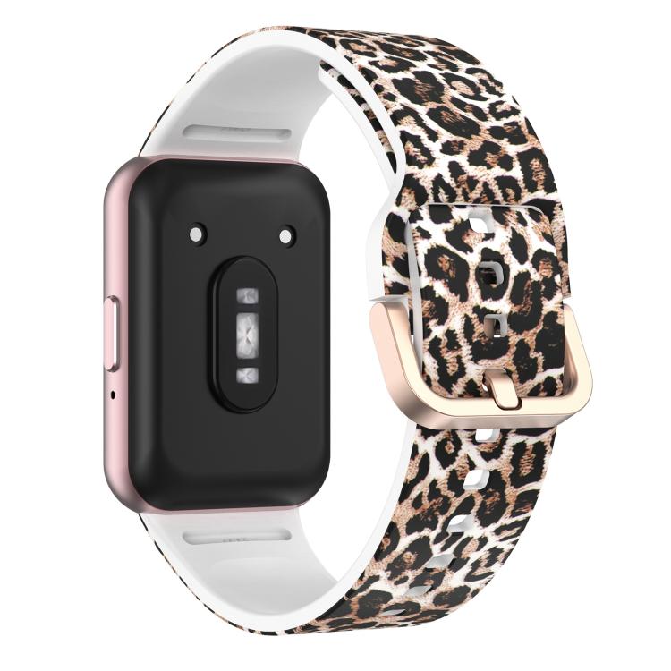 For Samsung Galaxy Fit3 xDfind Gold Buckle Printed Silicone Watch Band