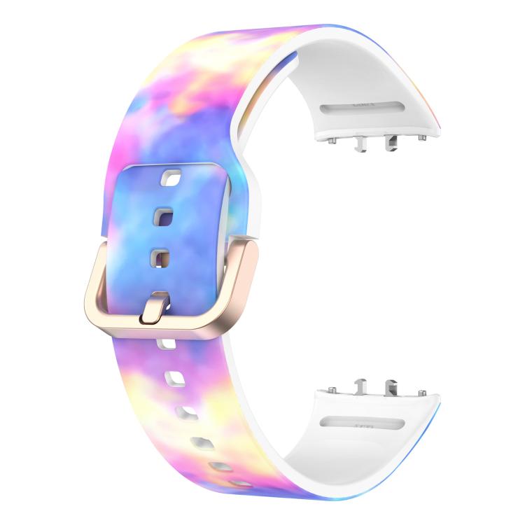 For Samsung Galaxy Fit3 xDfind Gold Buckle Printed Silicone Watch Band