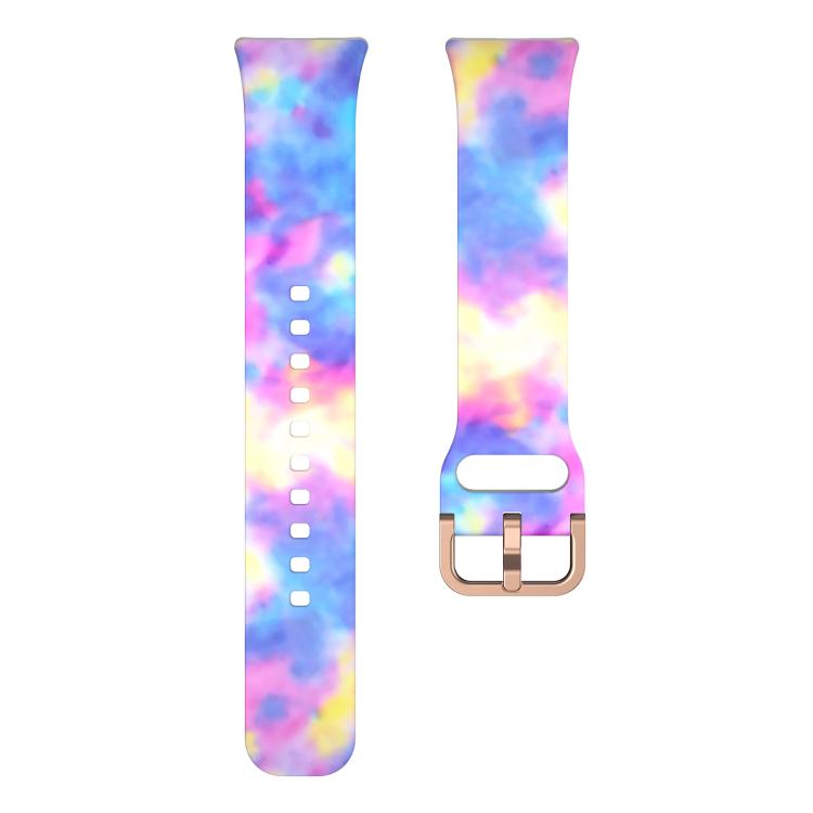 For Samsung Galaxy Fit3 xDfind Gold Buckle Printed Silicone Watch Band