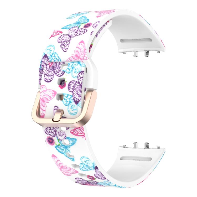 For Samsung Galaxy Fit3 xDfind Gold Buckle Printed Silicone Watch Band