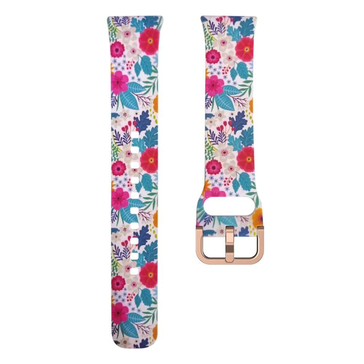 For Samsung Galaxy Fit3 xDfind Gold Buckle Printed Silicone Watch Band