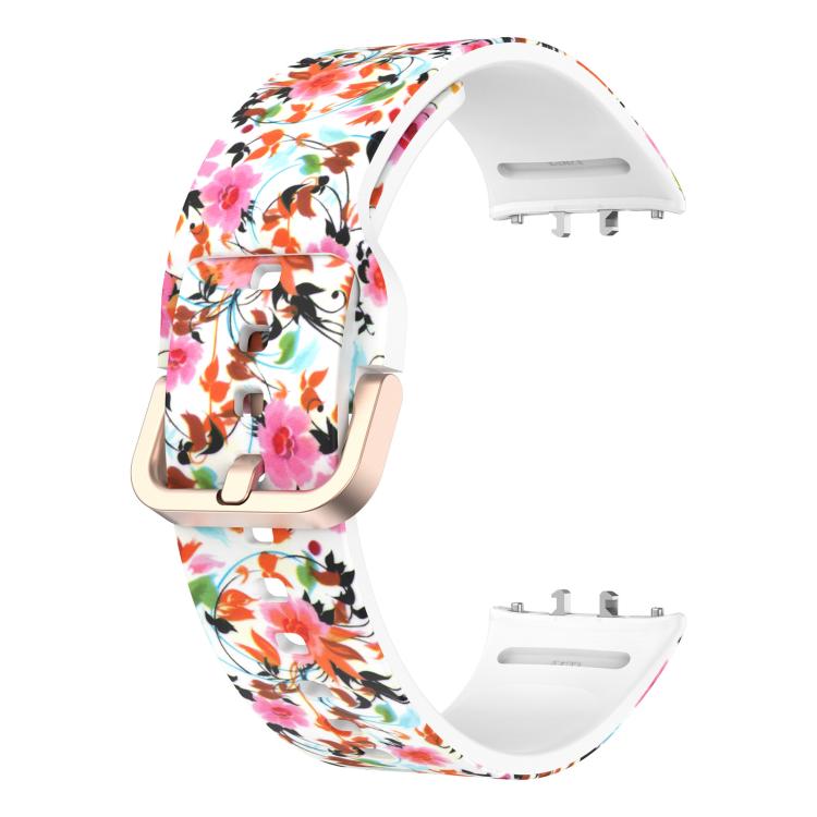For Samsung Galaxy Fit3 xDfind Gold Buckle Printed Silicone Watch Band