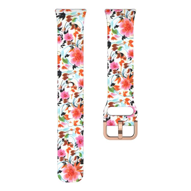 For Samsung Galaxy Fit3 xDfind Gold Buckle Printed Silicone Watch Band