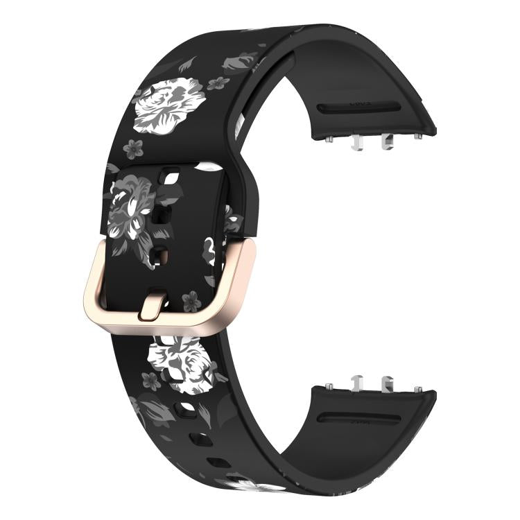 For Samsung Galaxy Fit3 xDfind Gold Buckle Printed Silicone Watch Band