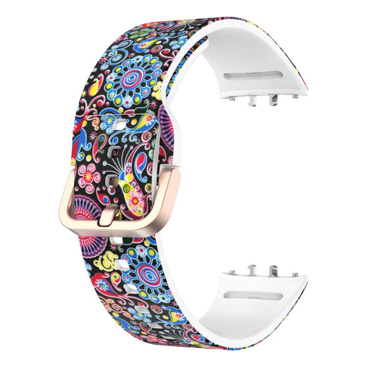 For Samsung Galaxy Fit3 xDfind Gold Buckle Printed Silicone Watch Band